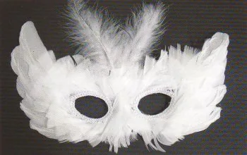Federmaske weiß