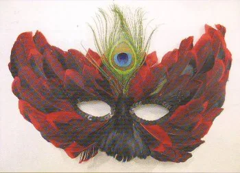 Federmaske rot