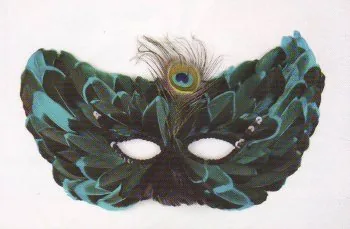 Federmaske türkis