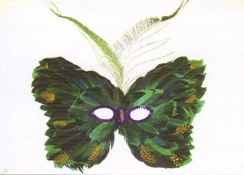 Federmaske grün