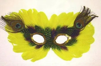 Federmaske gelb